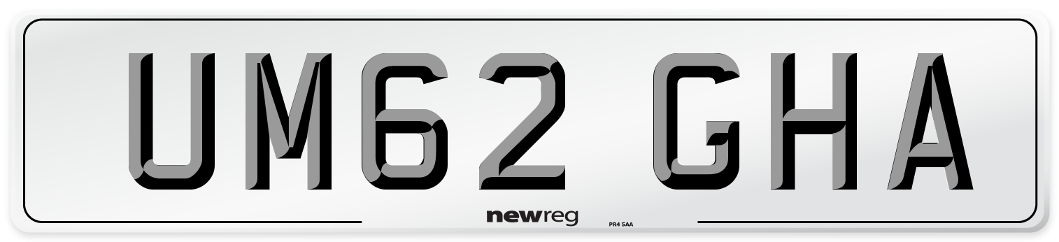 UM62 GHA Number Plate from New Reg